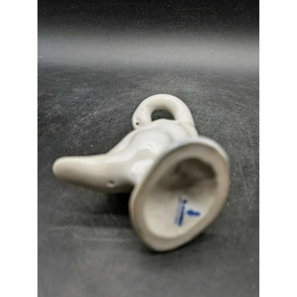 Lladro Porcelain‎ Swan Figurine Preening Bird West Germany Vintage Grey White 3
